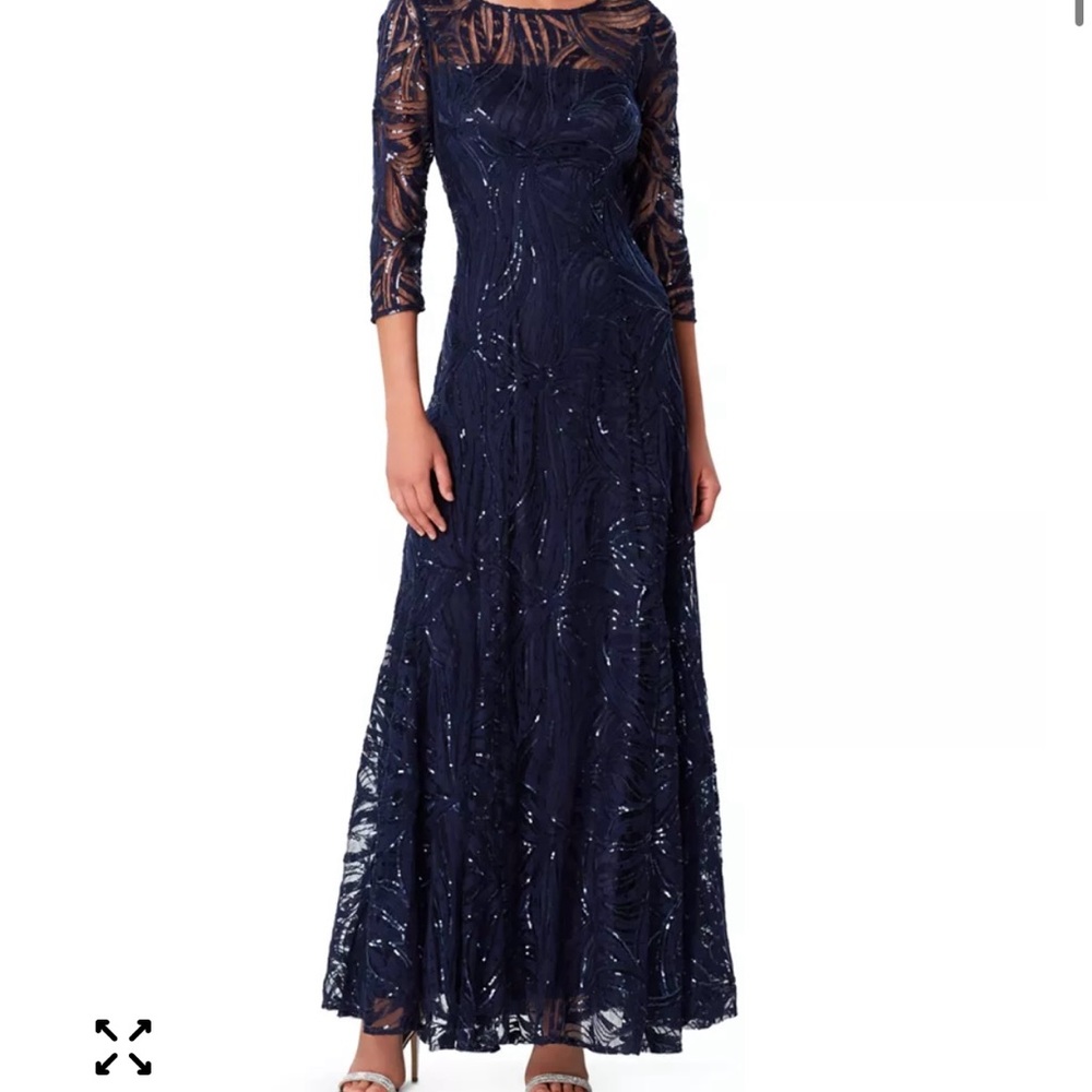 Tahari ASL Embellished Sequin Gown